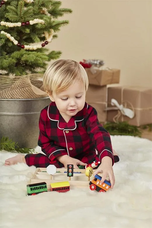 Mud Pie Kids Buffalo Check Two Piece Pajama Set