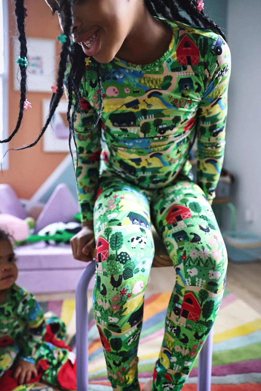 Muse Threads Farm Fun Long Sleeve Pj Set