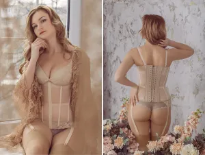 Nude shape beige underbust mesh corset