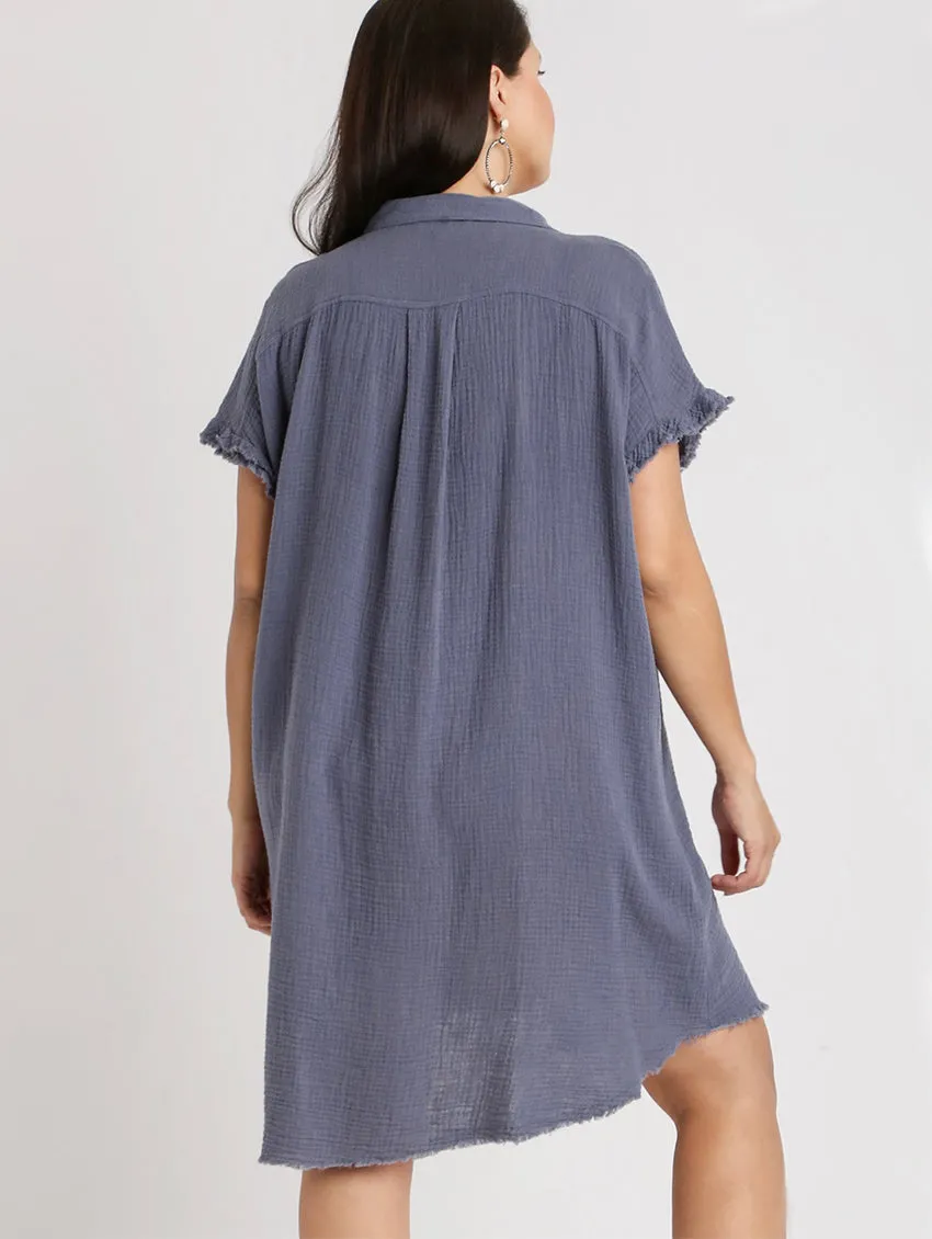 Olivia Cotton Gauze Shirt Dress