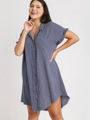 Olivia Cotton Gauze Shirt Dress