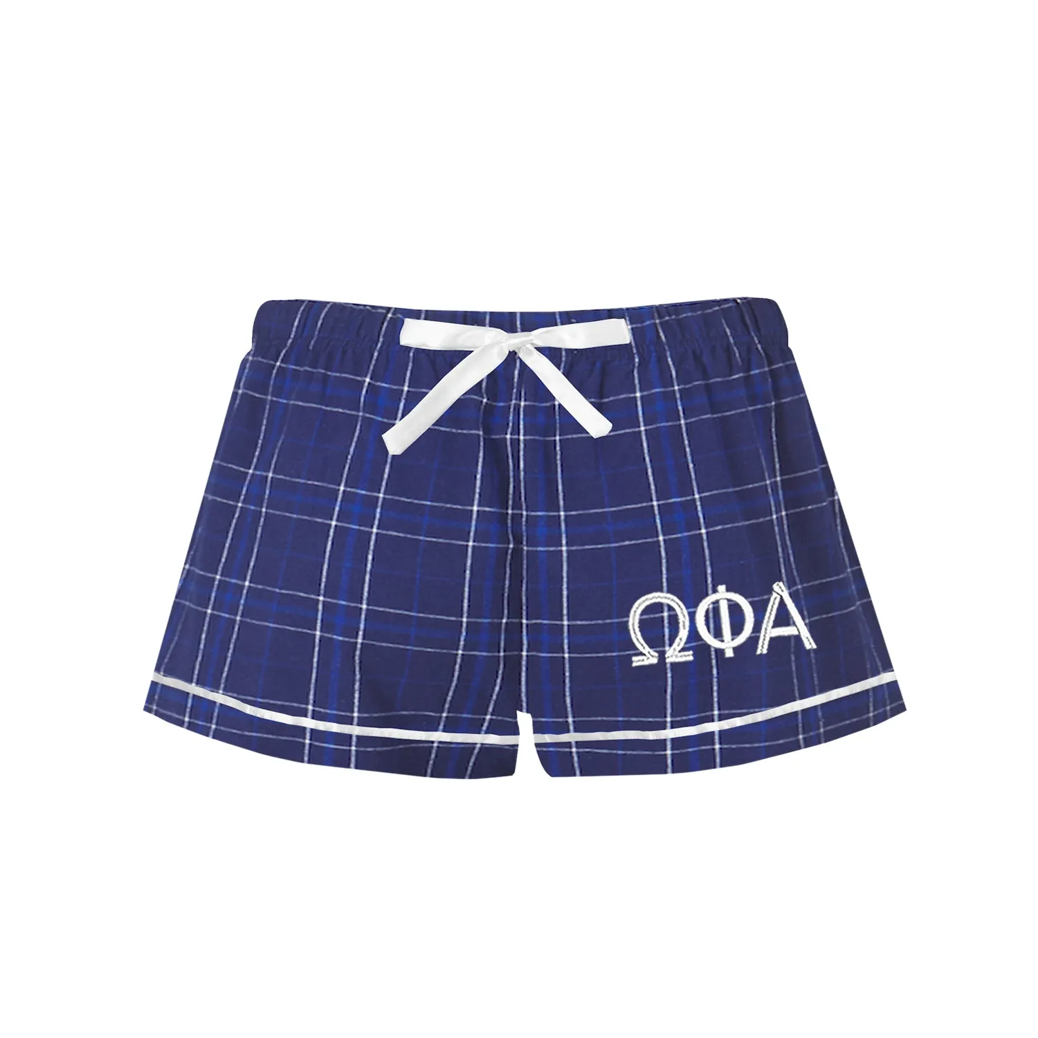 Omega Phi Alpha Flannel Boxer Shorts - OPhiA Sorority Boxers
