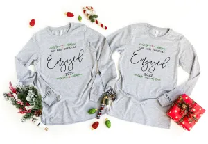 Our First Christmas Engaged Personalized Matching Pajamas