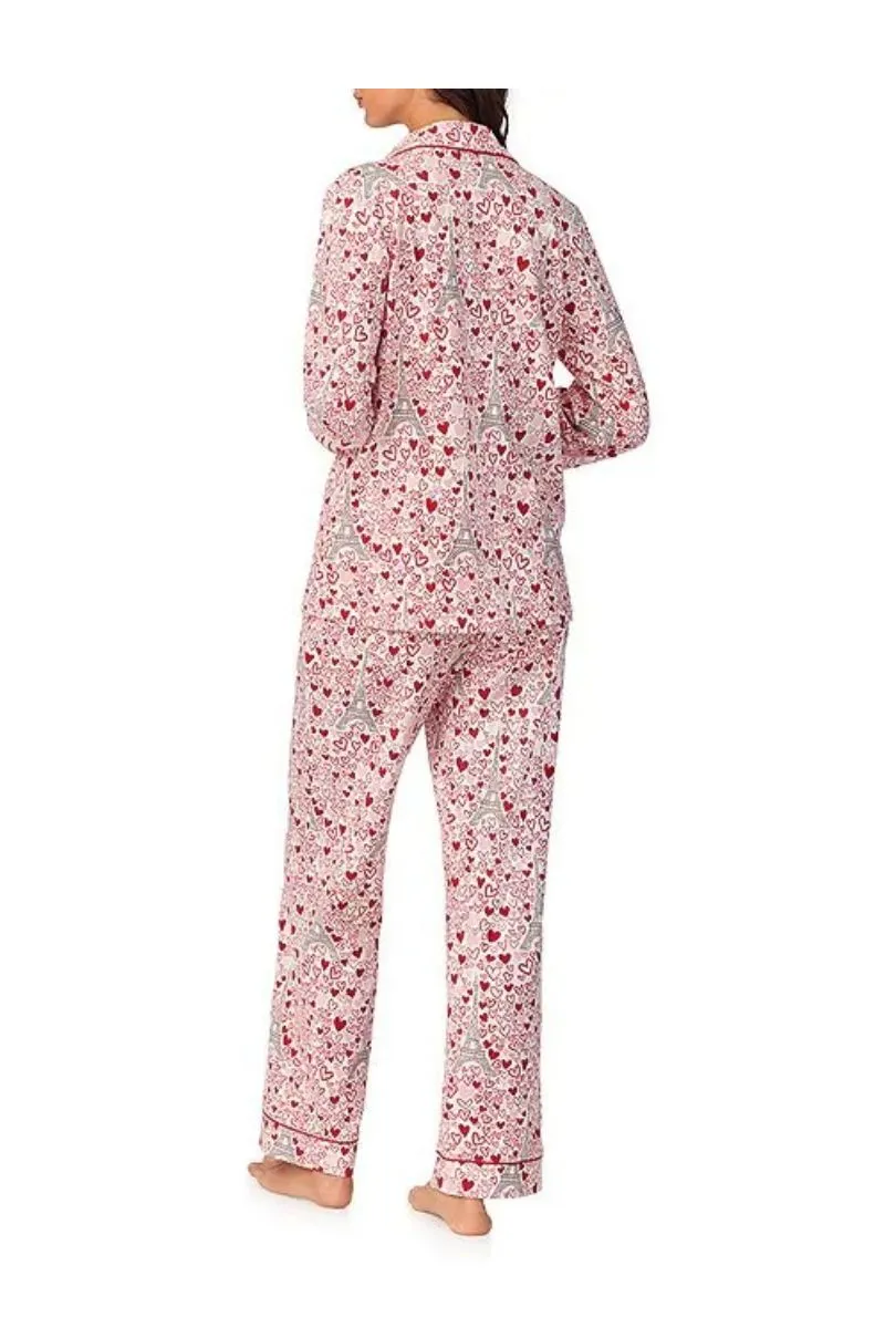 Paris je Taime Long Sleeve Classic Stretchy PJ Set