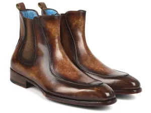 Paul Parkman Brown Leather Chelsea Boots
