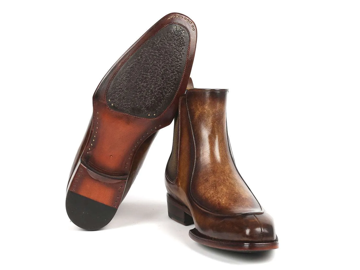 Paul Parkman Brown Leather Chelsea Boots