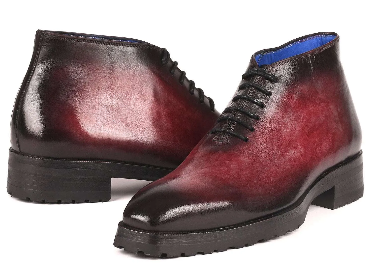 Paul Parkman Men's Handcrafted Bordeaux Ankle Boots