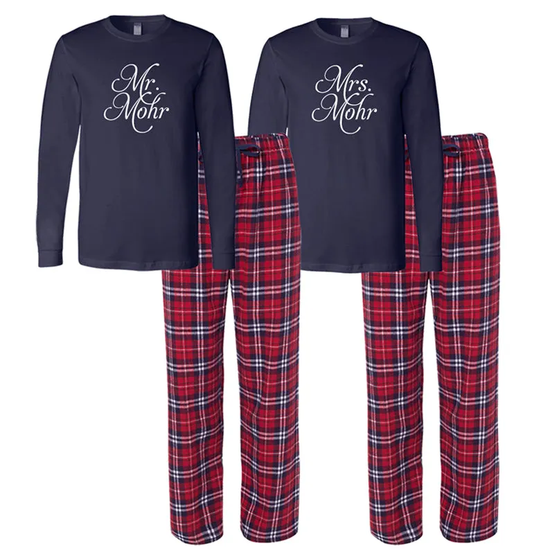 Personalized Mr. and Mrs. Pajama Set