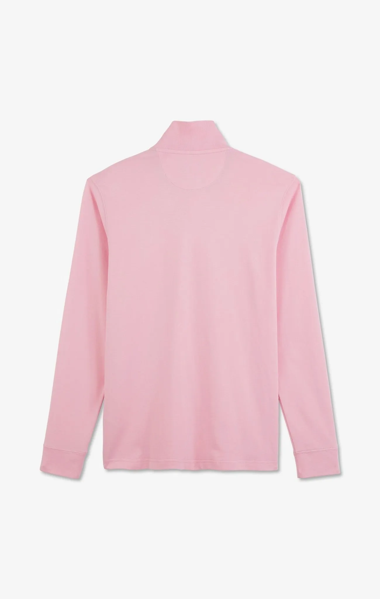 Pink cotton polo with contrasting neck