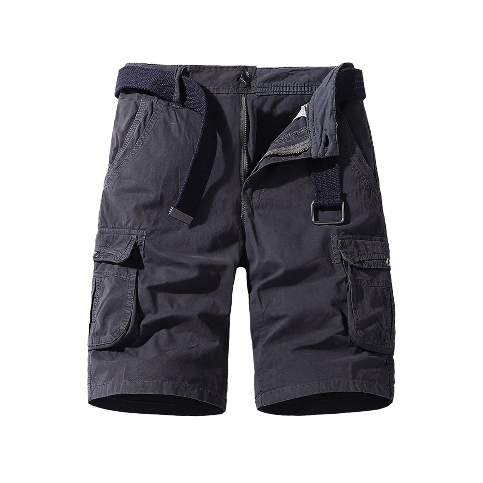 POCKET BUTTONS 11'' INSEAM CARGO SHORTS(NOT BELT)
