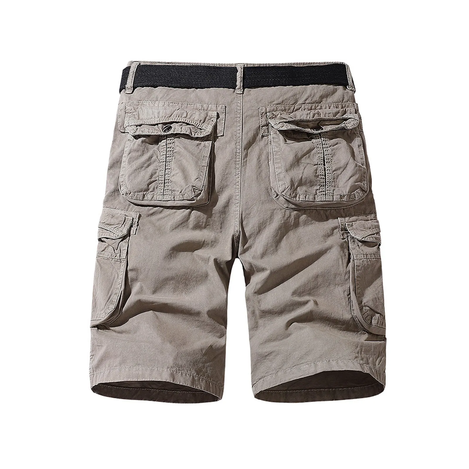 POCKET BUTTONS 11'' INSEAM CARGO SHORTS(NOT BELT)