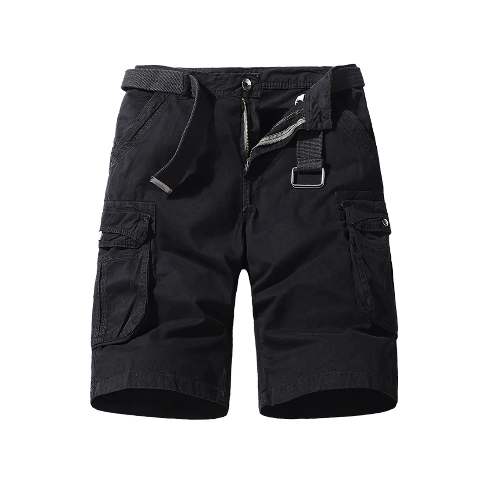 POCKET BUTTONS 11'' INSEAM CARGO SHORTS(NOT BELT)