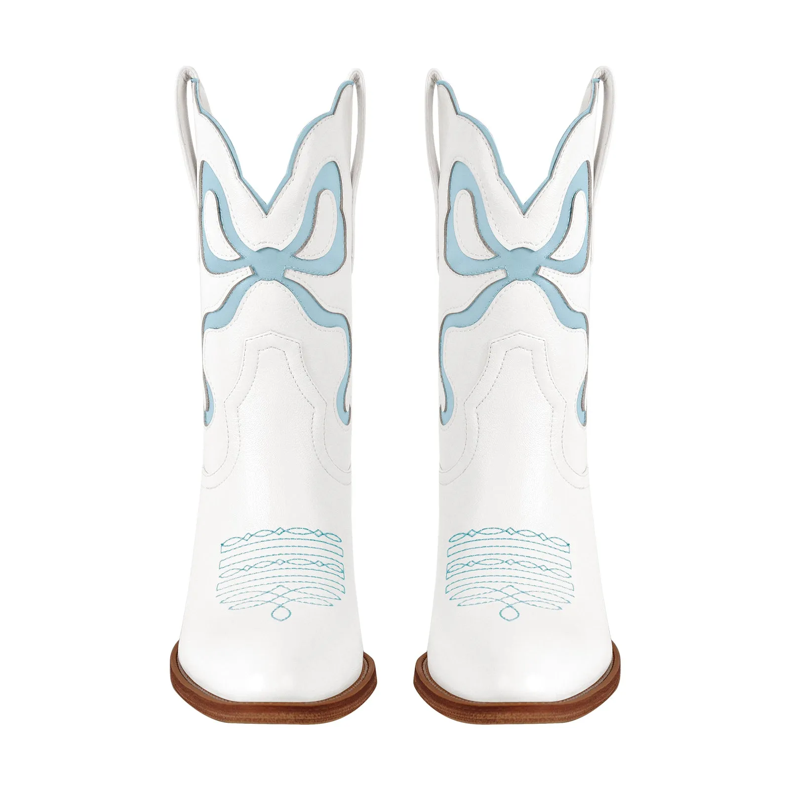 Pointed Toe Pink Bow Cowgirl Ankle Boots