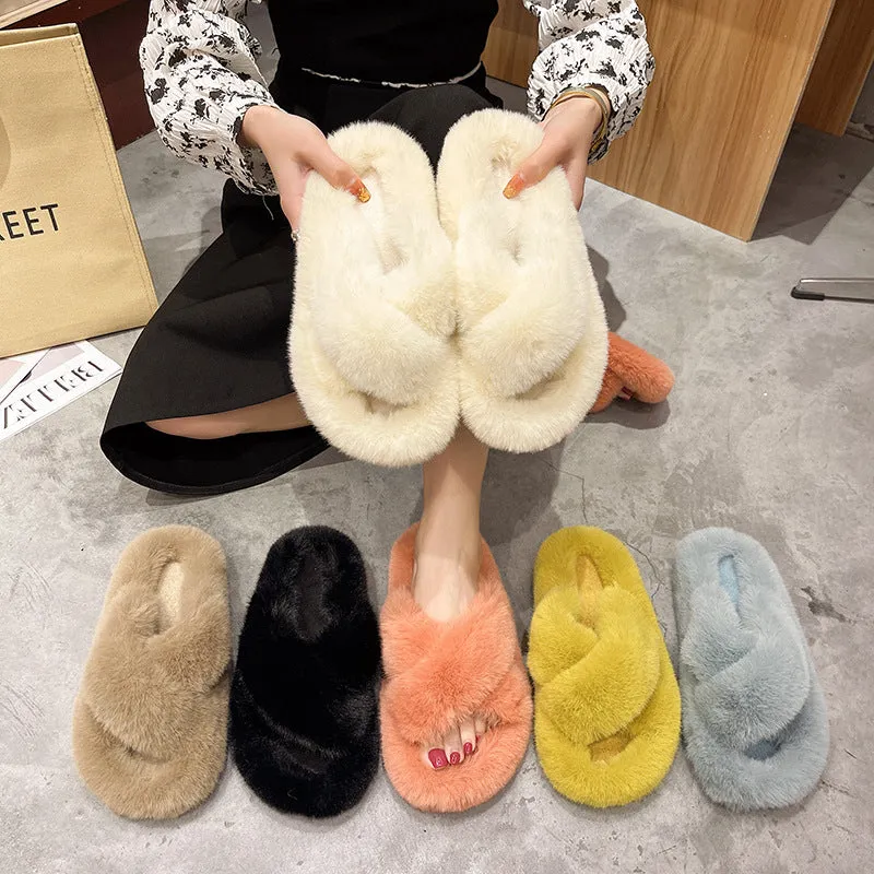 Pure Plush™ Women's Luxury Faux Fur Slippers