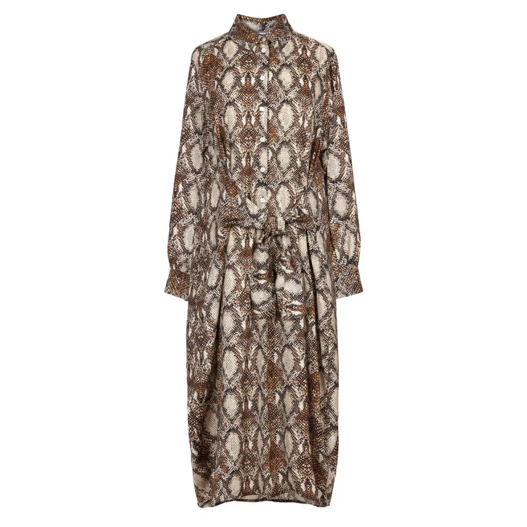 Python Midi Shirt Style Dress.