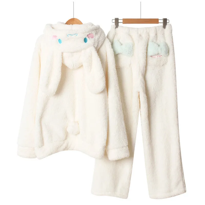 "CORAL FLEECE CUTE EAR" PAJAMAS SET  N102007
