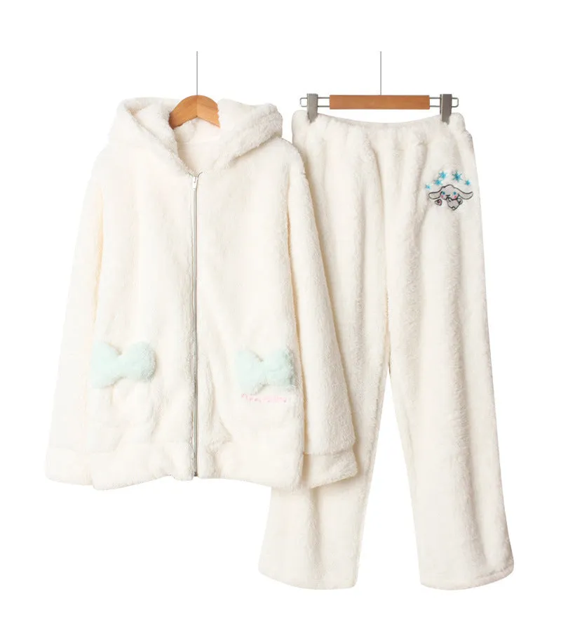 "CORAL FLEECE CUTE EAR" PAJAMAS SET  N102007