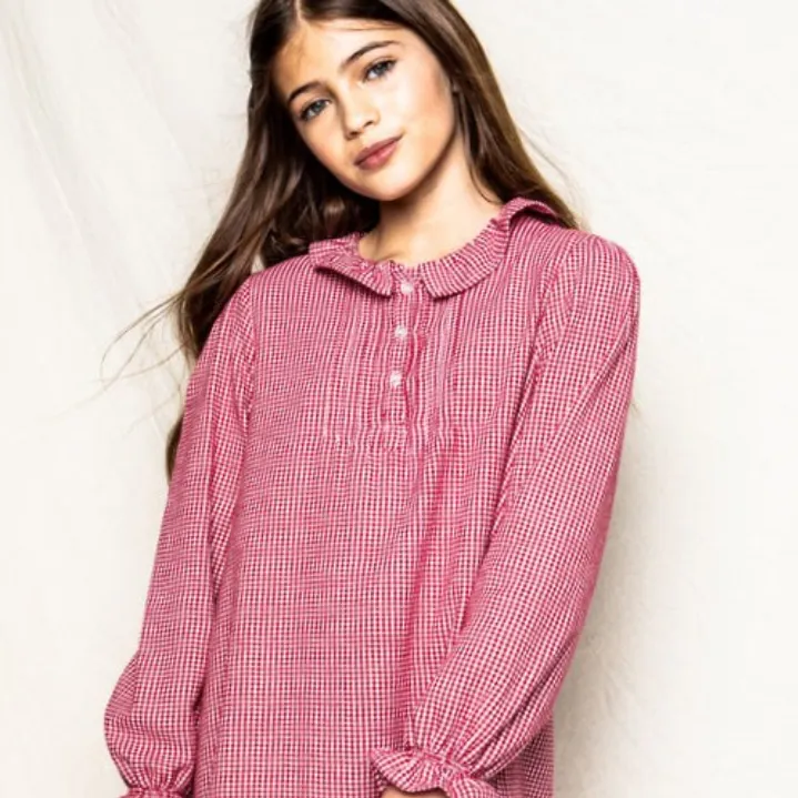 Red Mini Gingham Victoria Nightgown