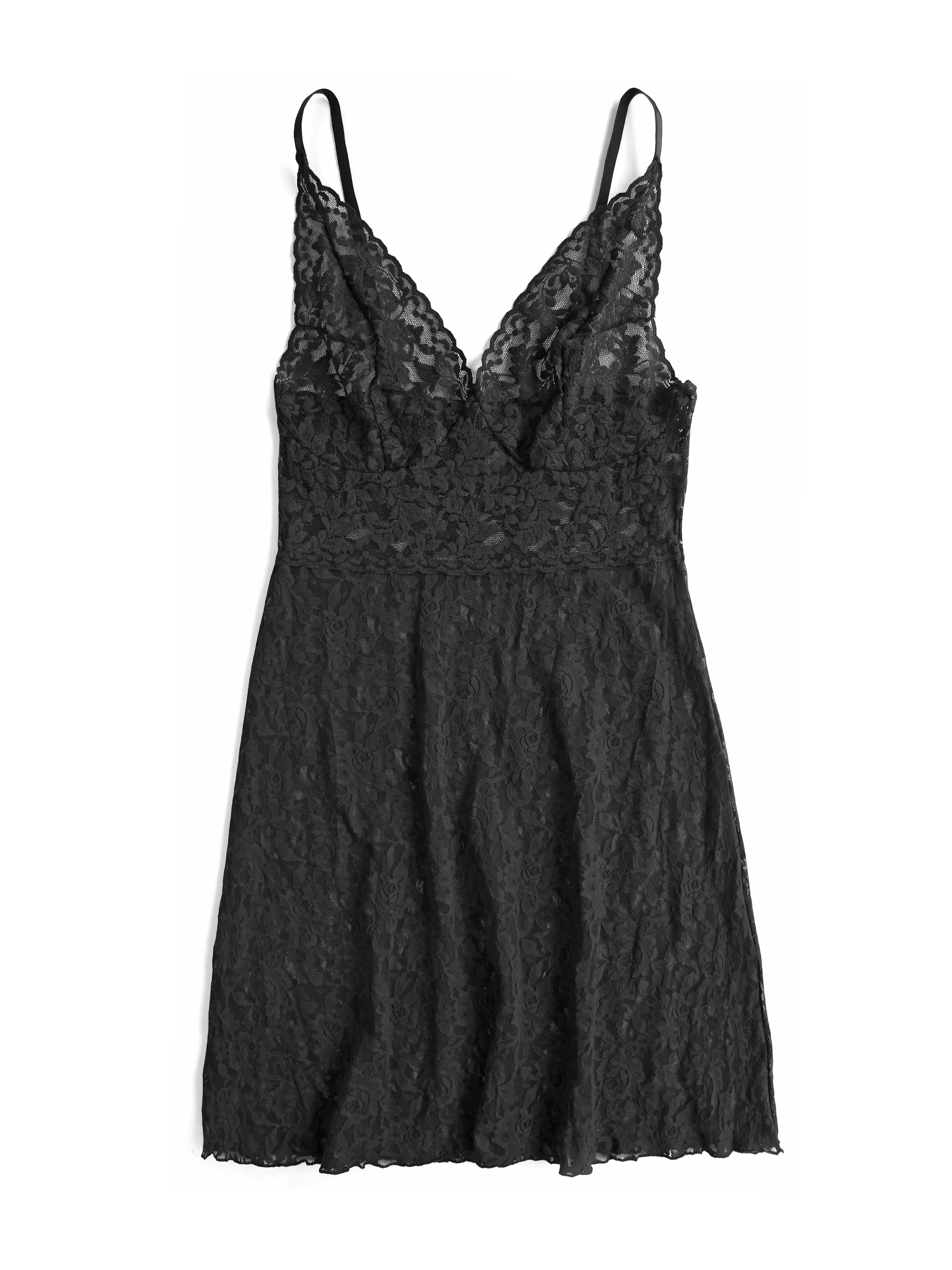 Retro Plunge Chemise Black