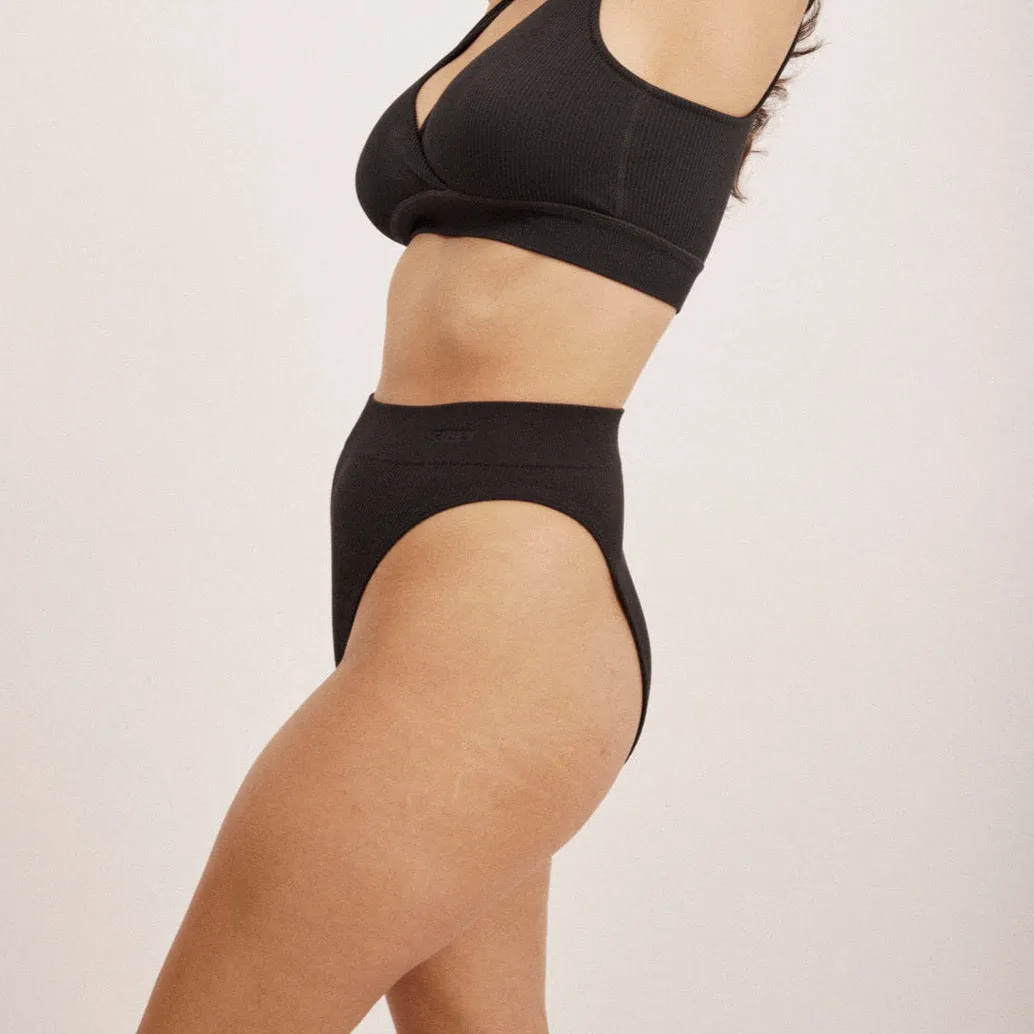 Ribbed High Leg Bikini Brief