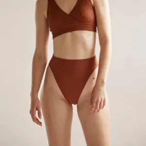 Ribbed High Leg Bikini Brief
