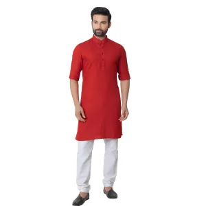 Rich  Maroon Plain Kurta  for Men