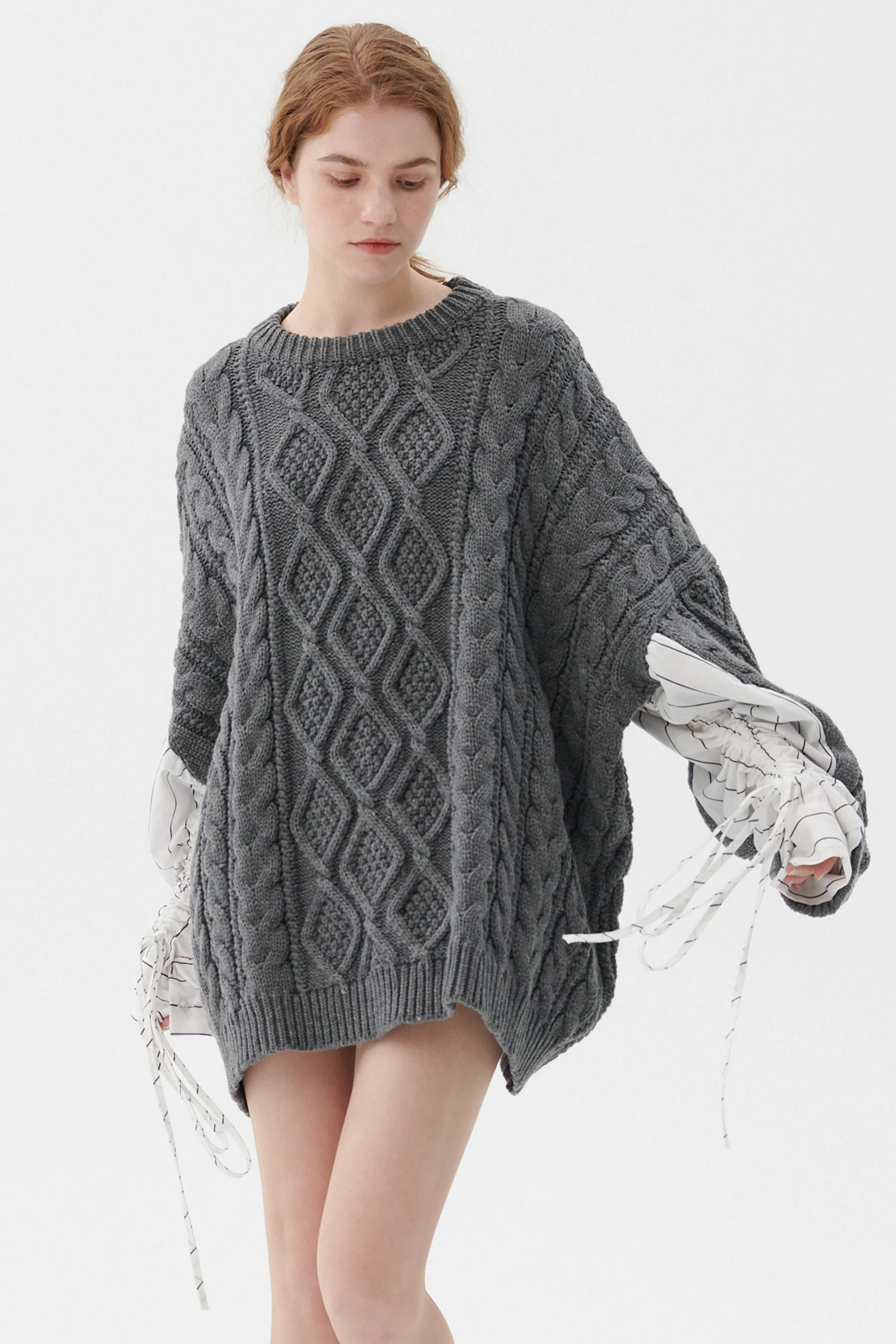 Sadie Shirt Combo Knit Pullover
