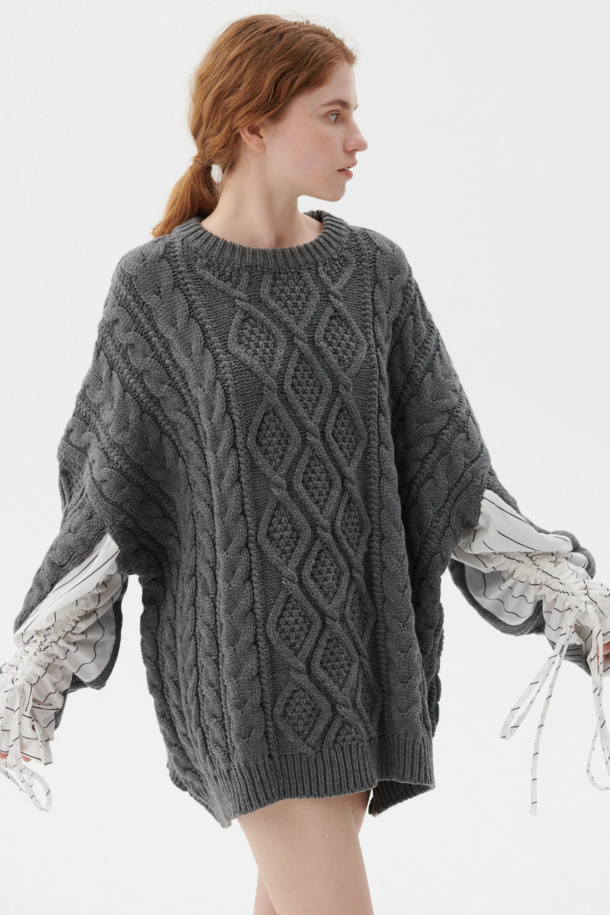 Sadie Shirt Combo Knit Pullover
