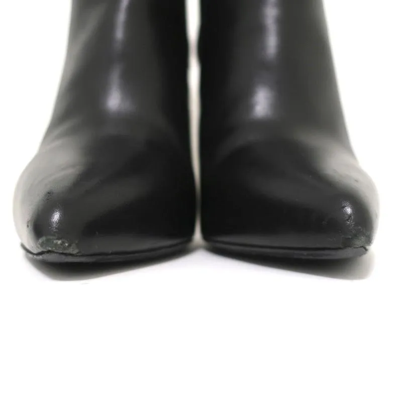 Saint Laurent Paris Chelsea Boots Black Leather Size 40.5 Point Toe Ankle Boots