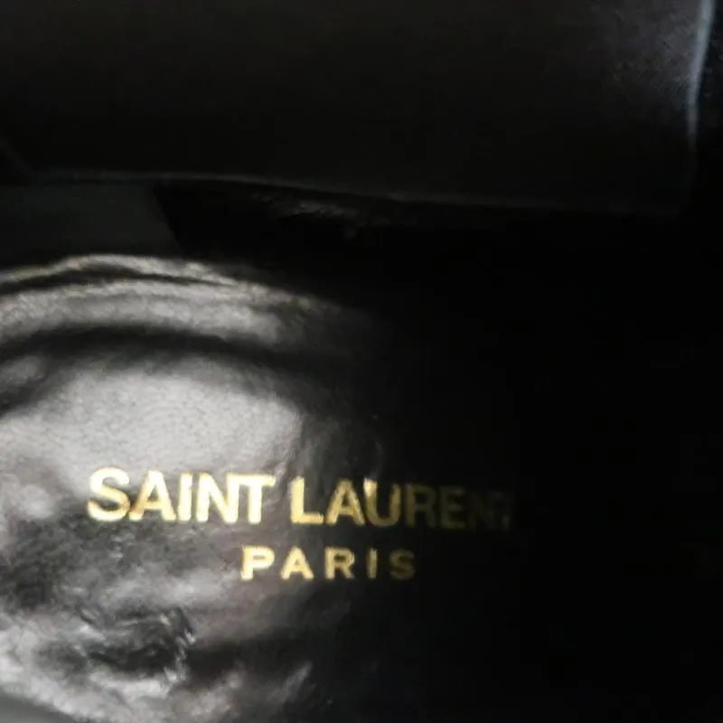 Saint Laurent Paris Chelsea Boots Black Leather Size 40.5 Point Toe Ankle Boots