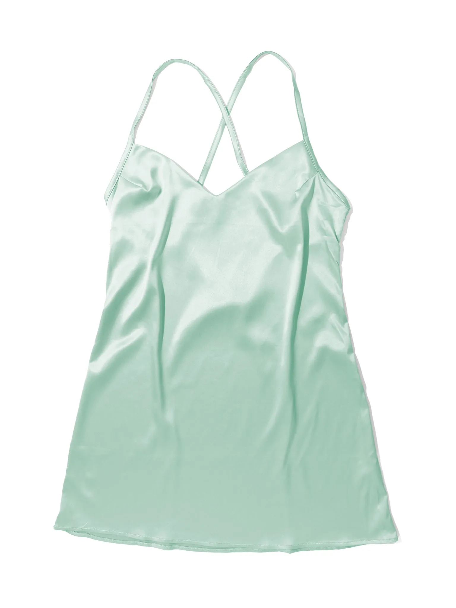 Satin Sleep Chemise Green Tea
