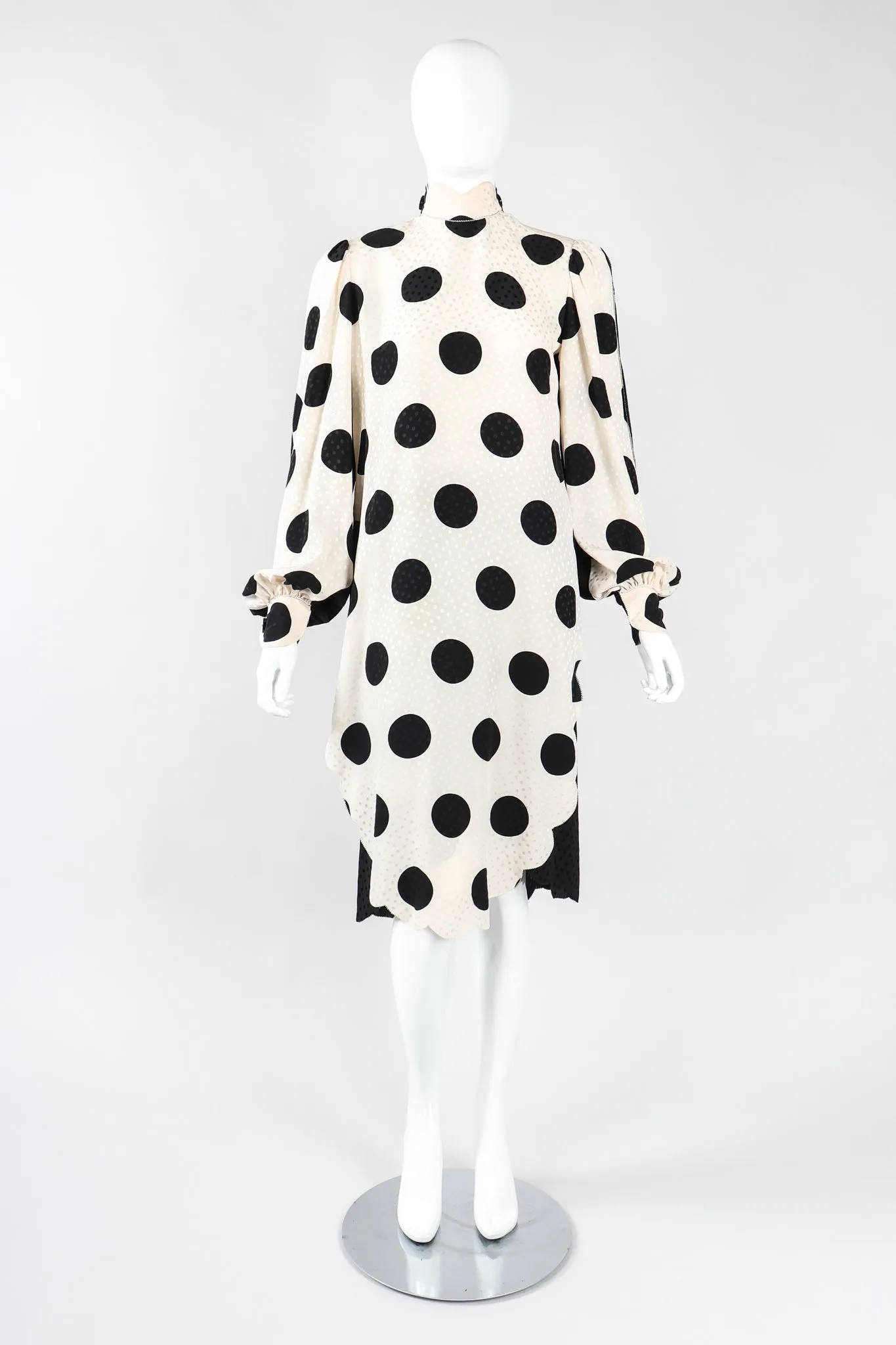 Scalloped Dot Dress