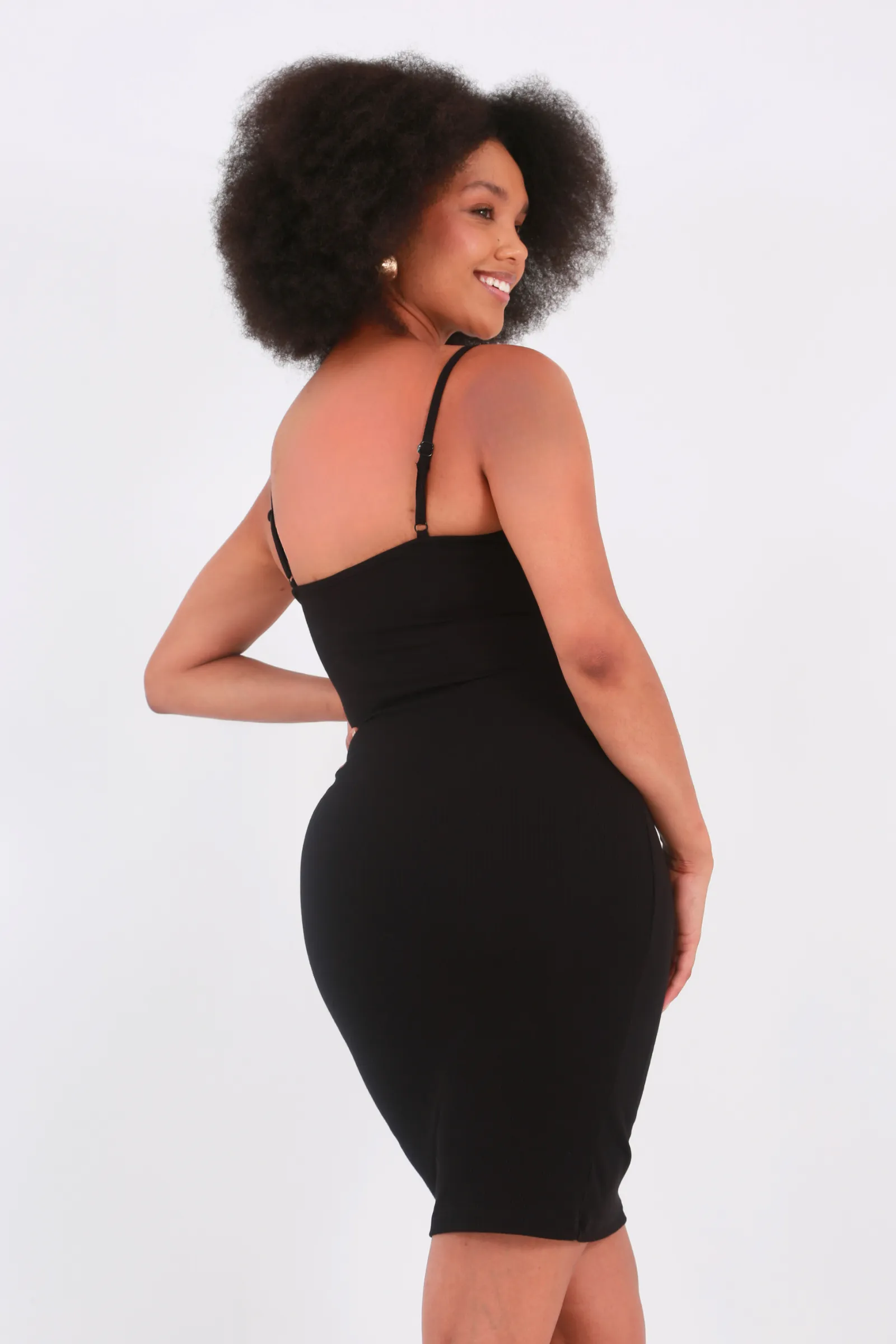 Secret  shapewear mini lounge dress- Black