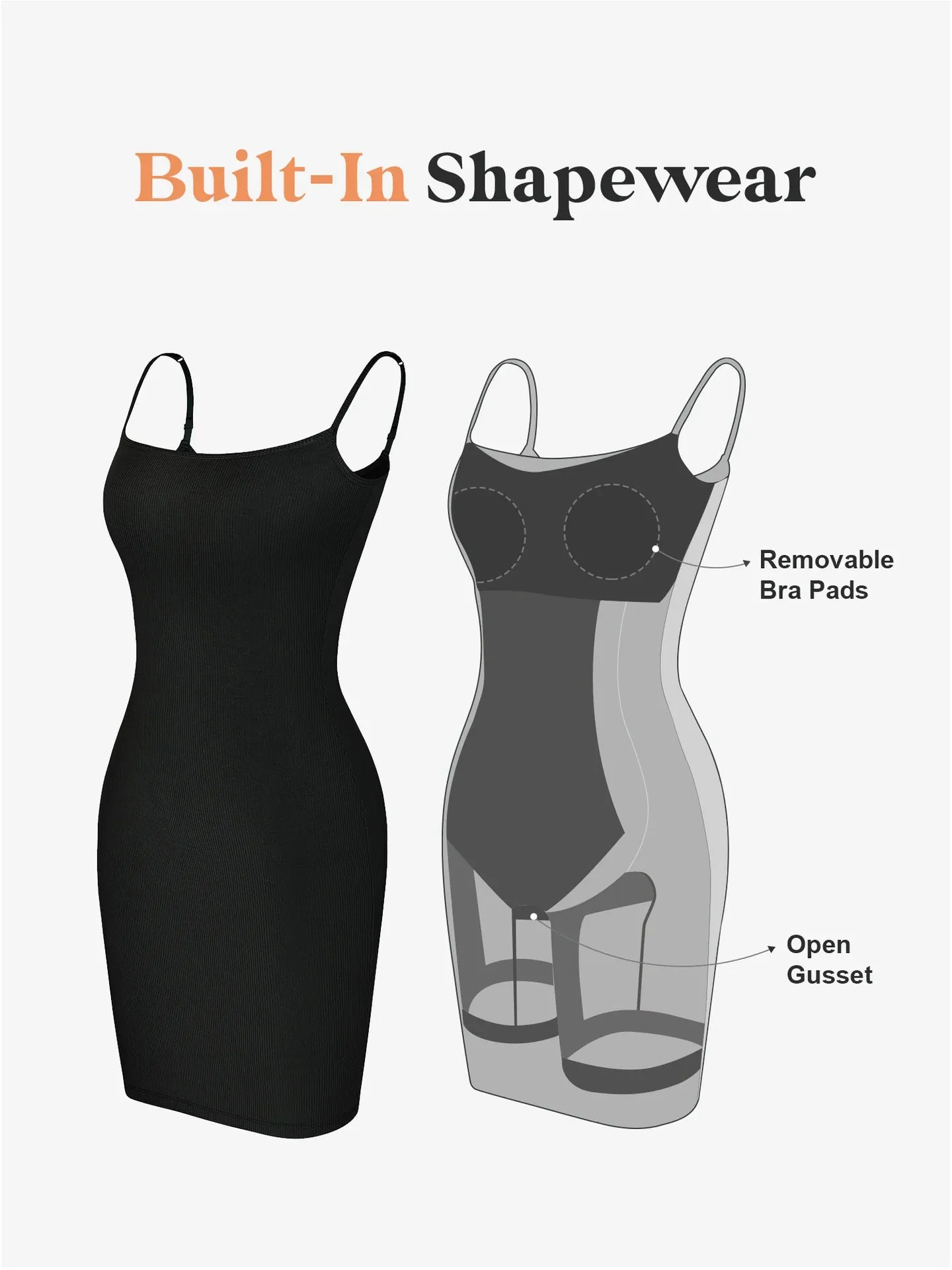 Secret  shapewear mini lounge dress- Black