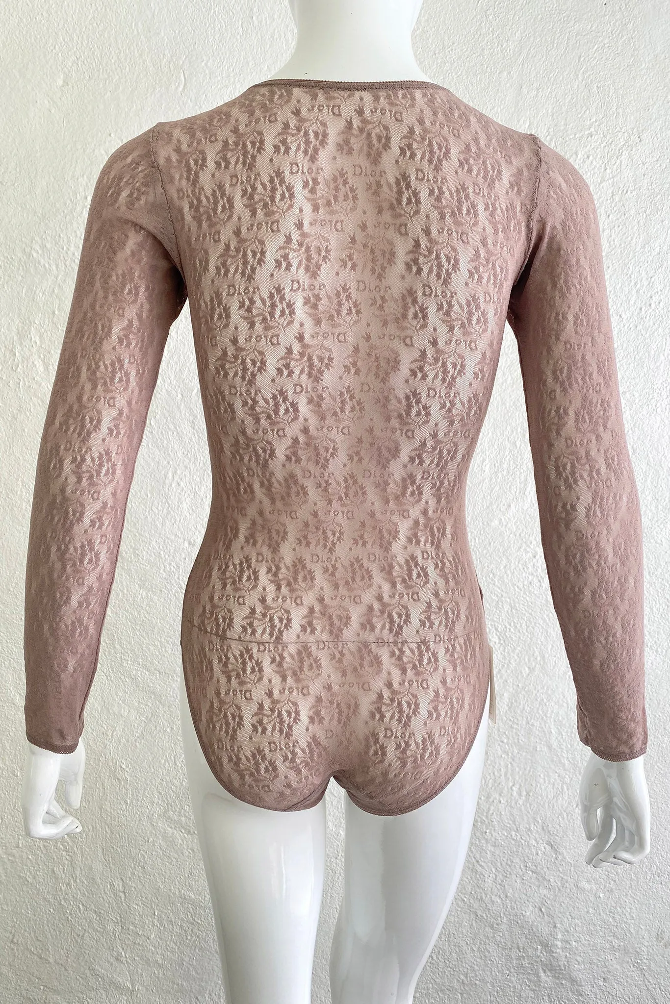 Sheer Lace Logo Bodysuit