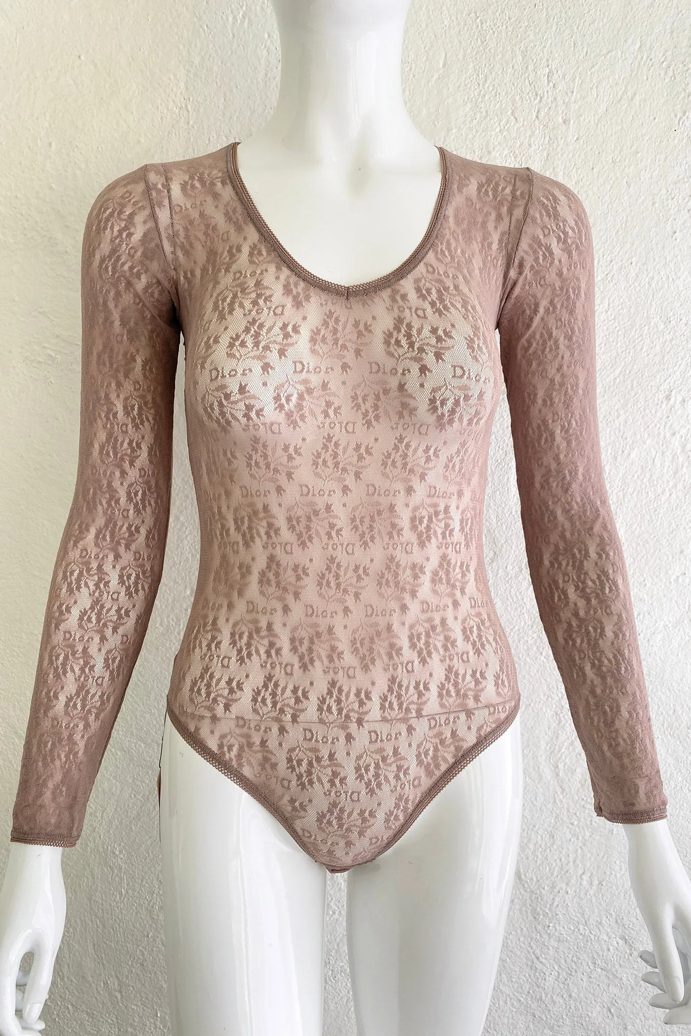 Sheer Lace Logo Bodysuit