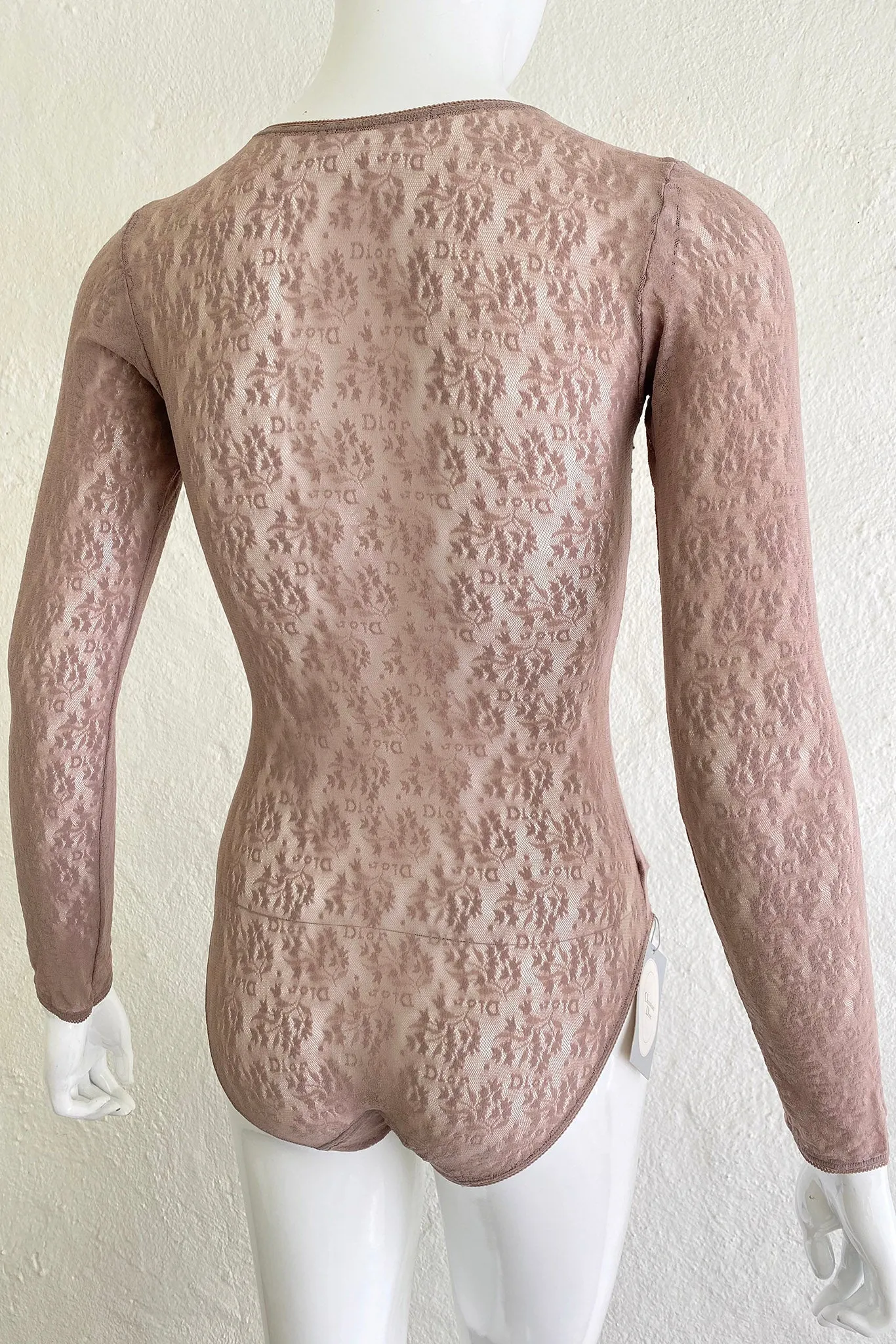 Sheer Lace Logo Bodysuit