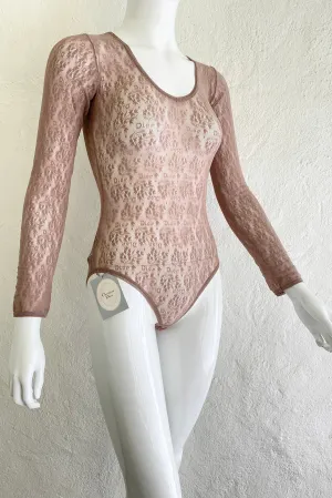 Sheer Lace Logo Bodysuit