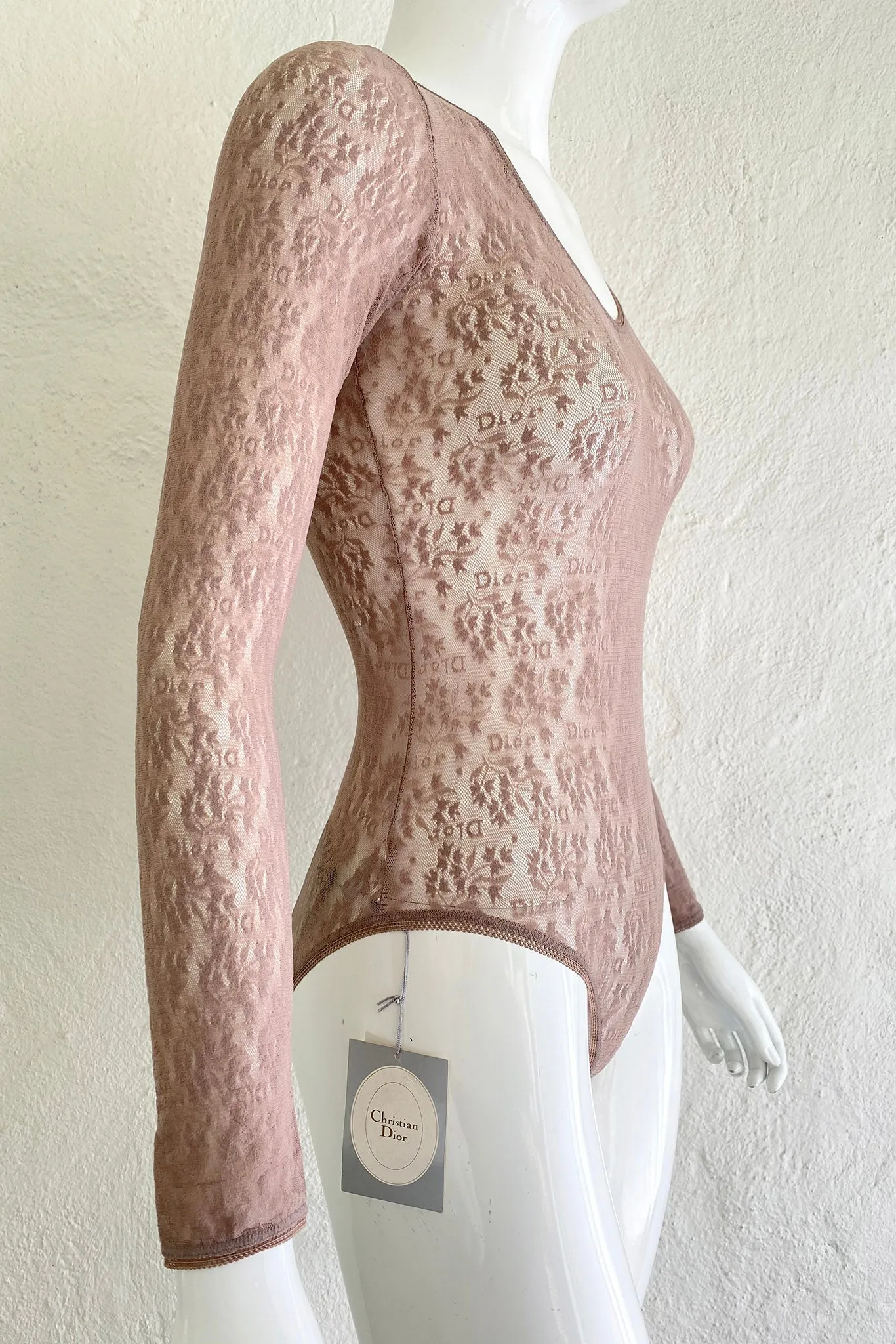 Sheer Lace Logo Bodysuit