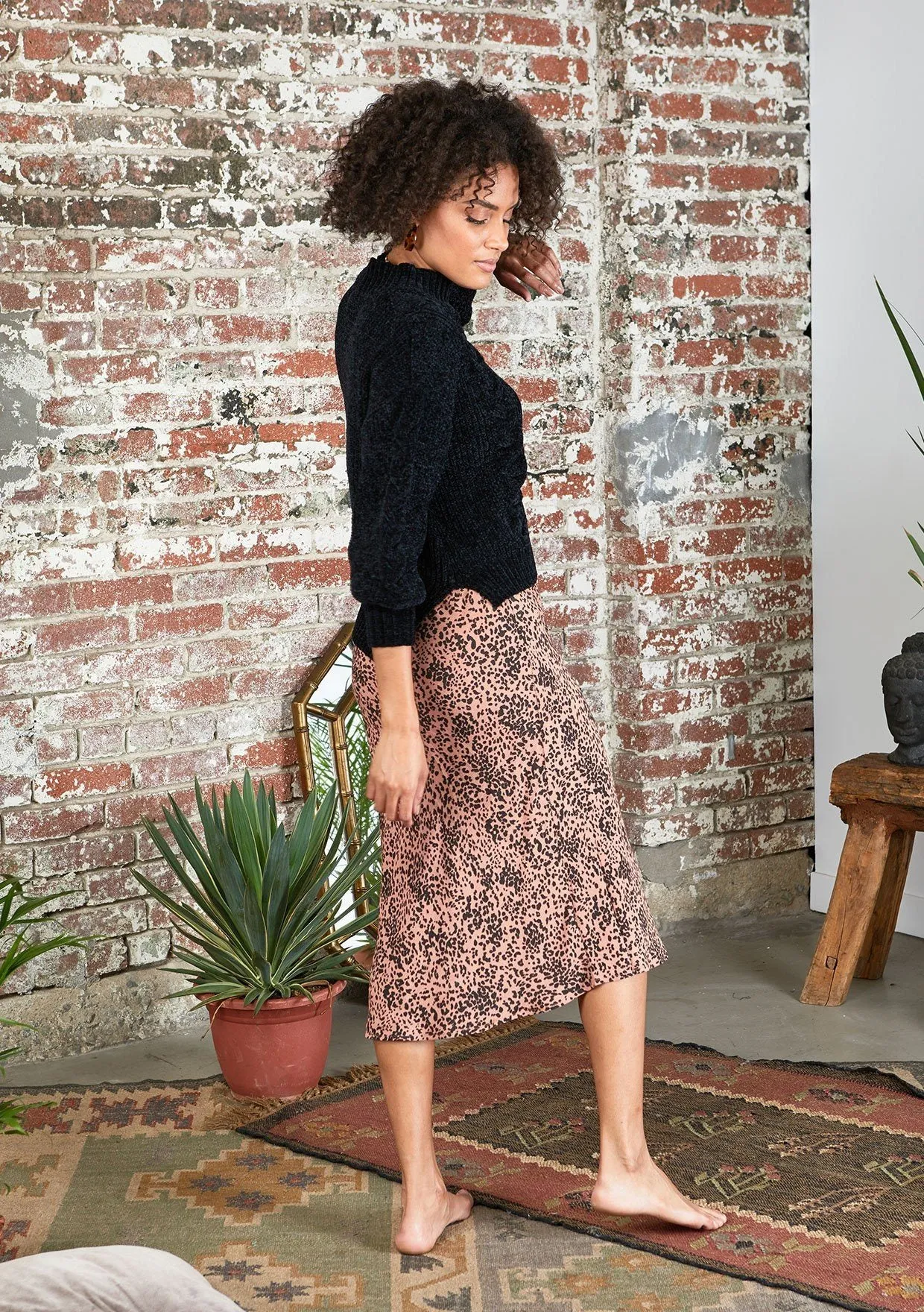 Snow Day Chenille Cable Knit Sweater