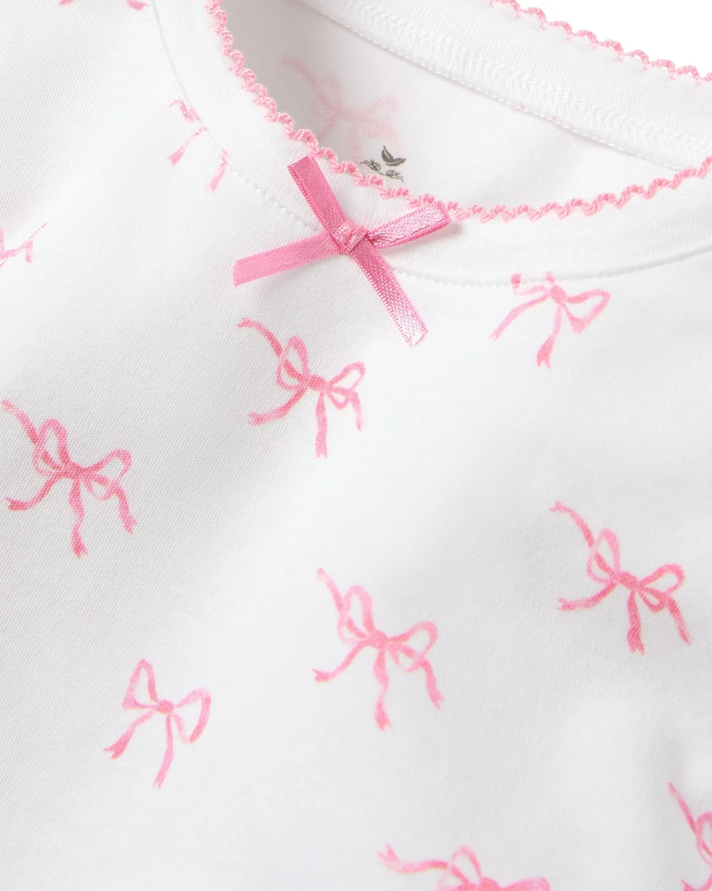 Snug Fit Pajama Set in Blushing Bows