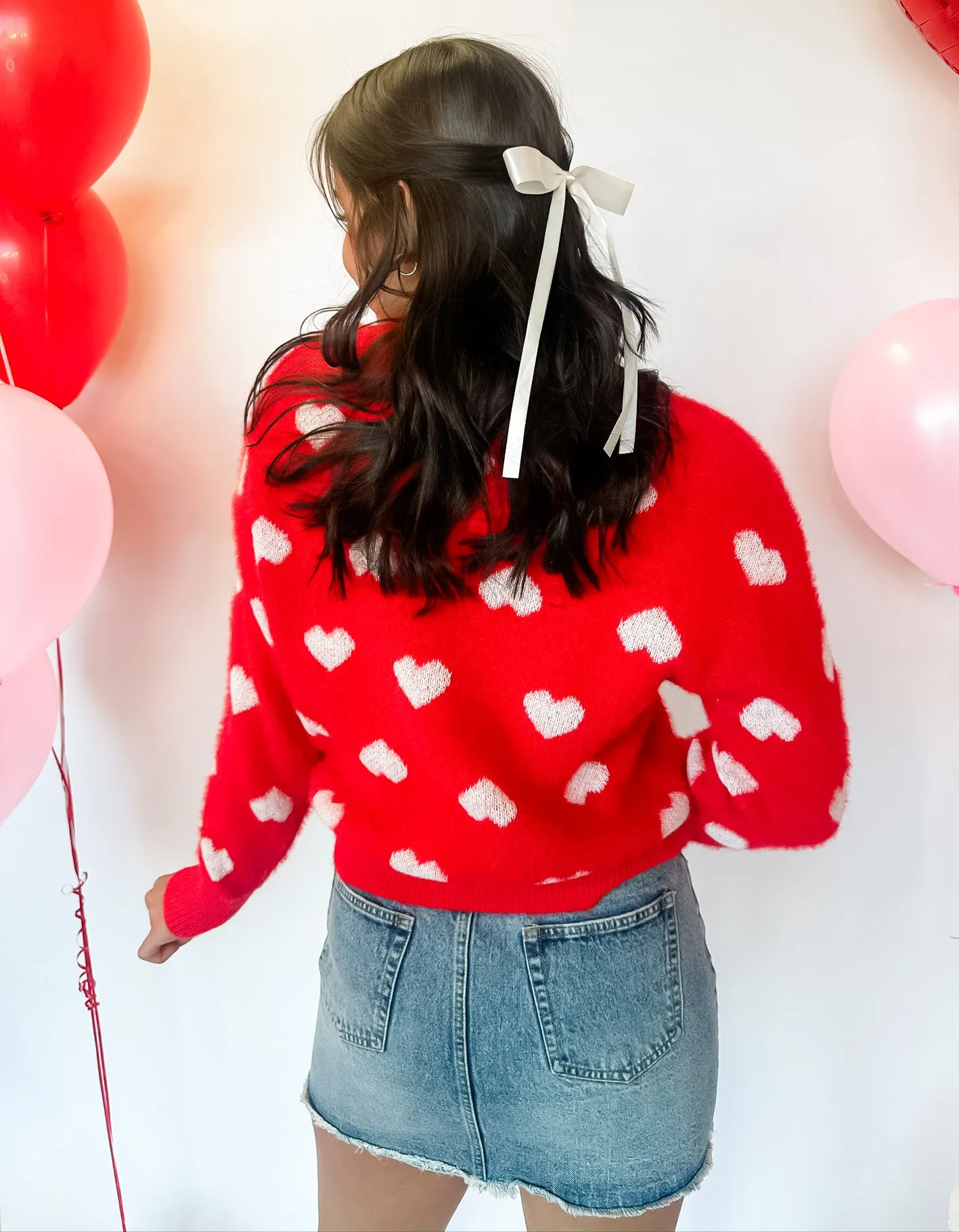 Soft Hearted Furry Knit Sweater