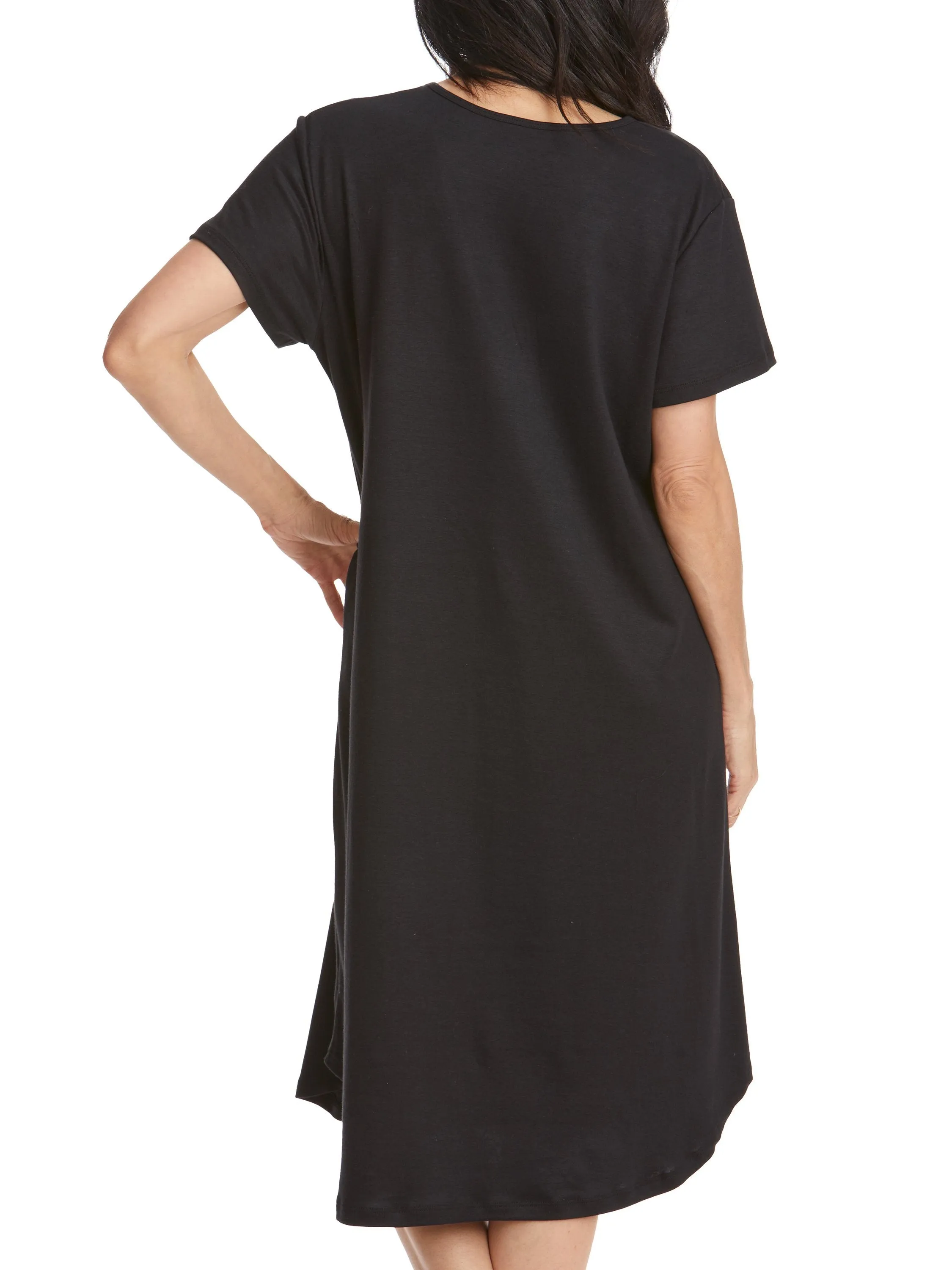 Supima® Cotton Nightshirt Black