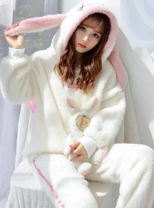 SWEET AND LOVELY PAJAMAS CORAL VELVET SUIT