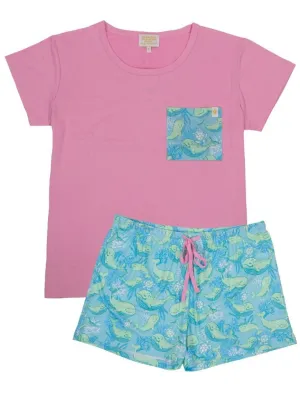 T-Shirt & Shorts Pajama Set by Simply Southern - Whale