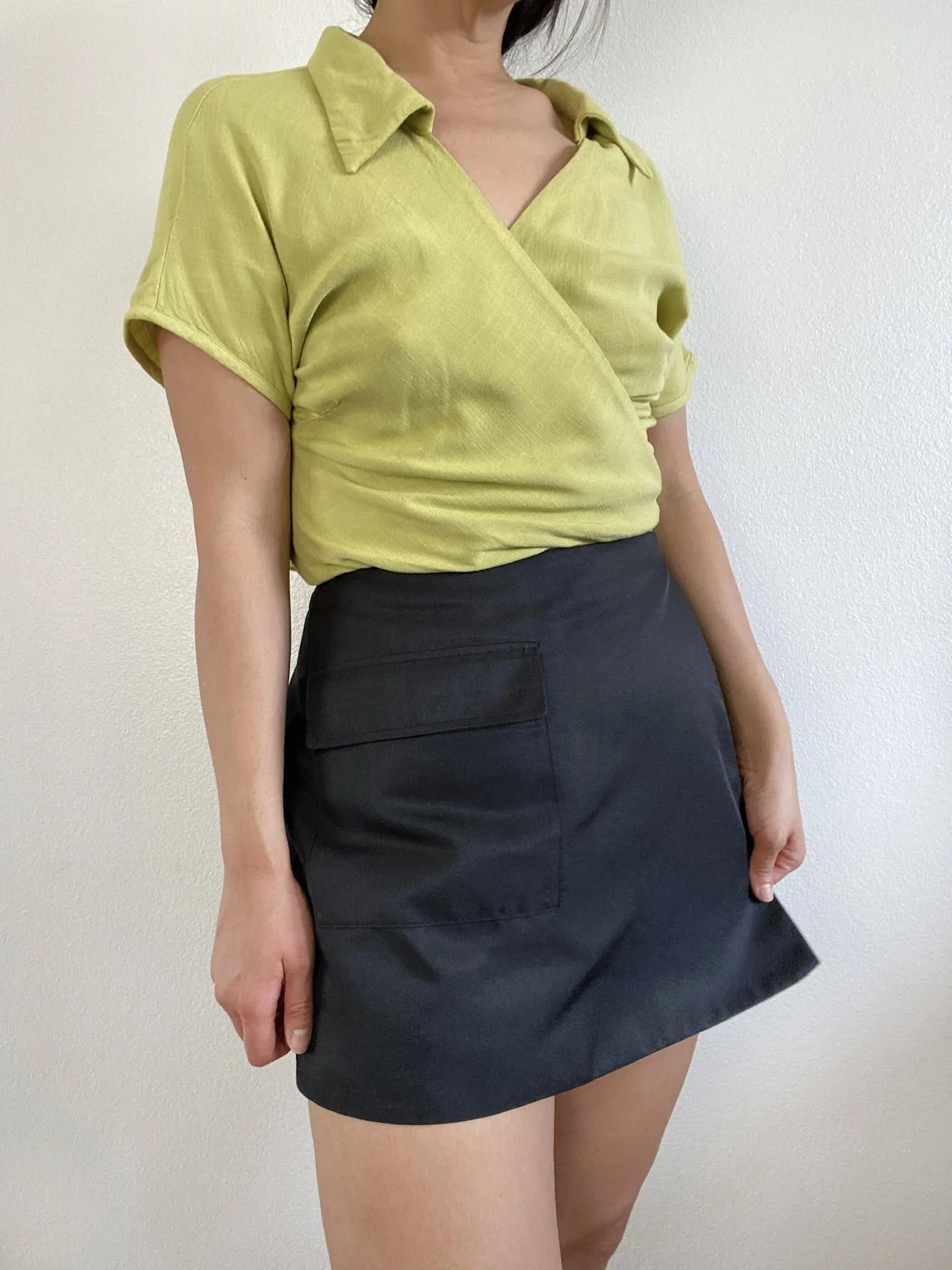 THE CARGO WRAP SKORT ~ Black