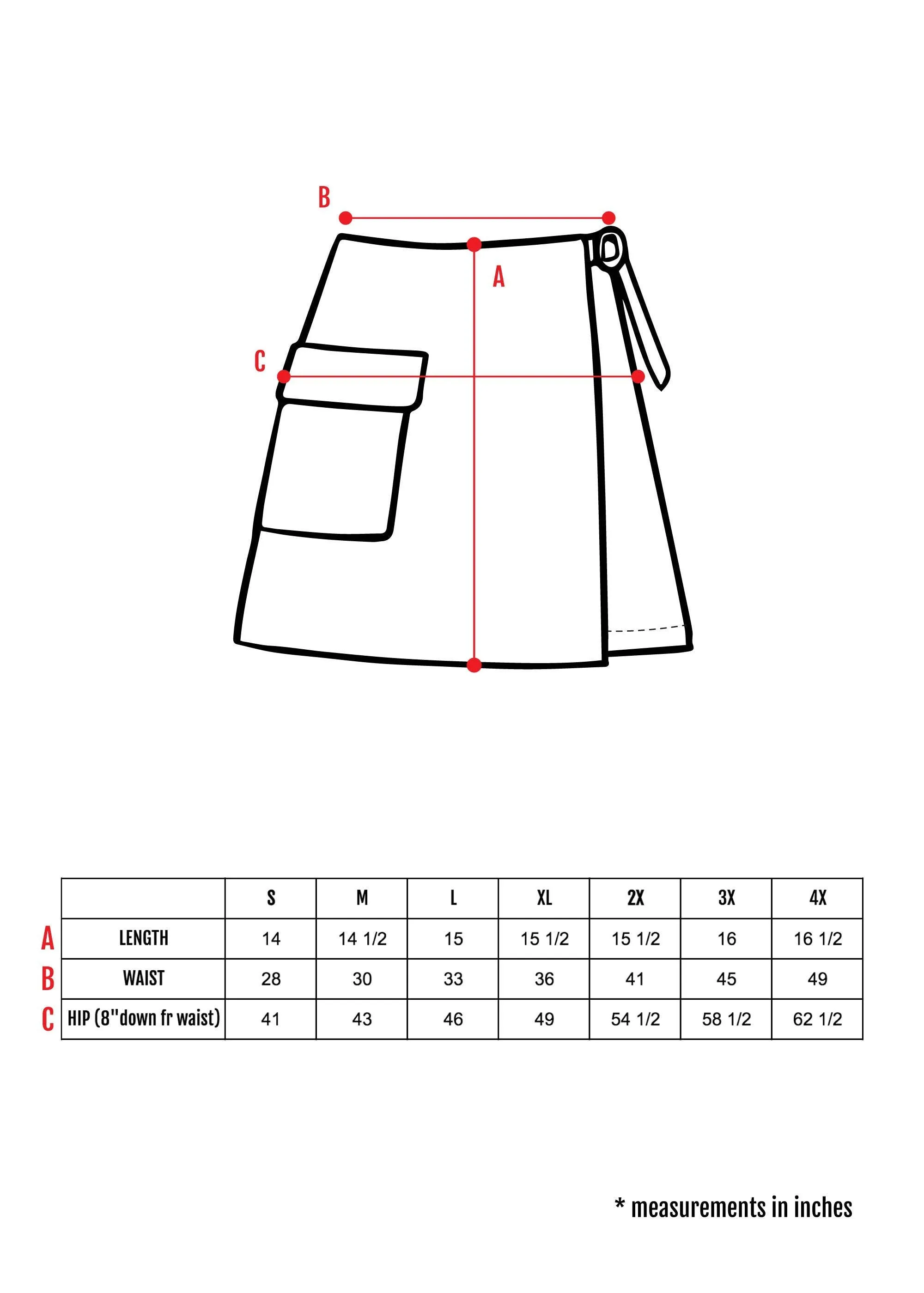 THE CARGO WRAP SKORT ~ Black