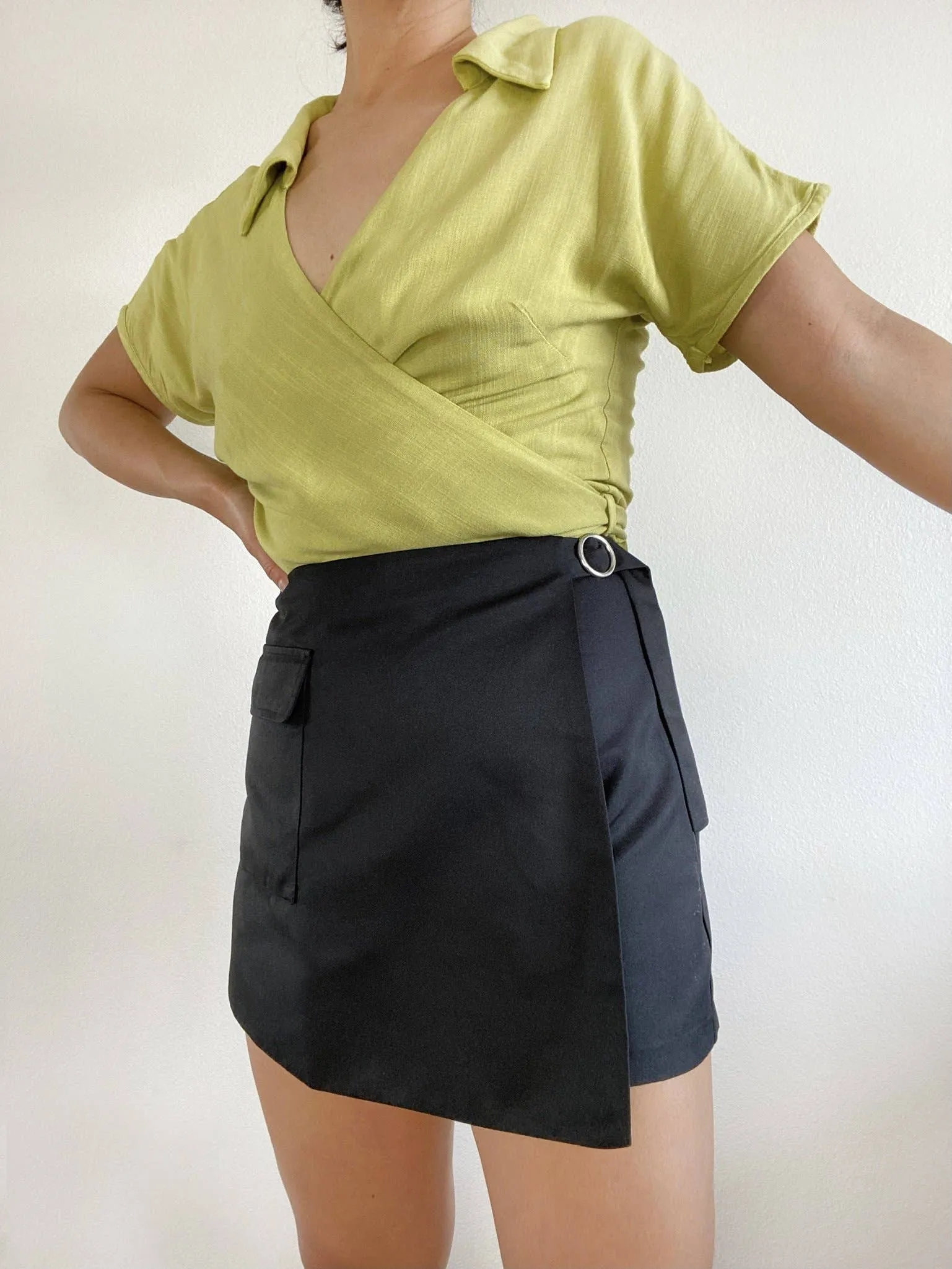 THE CARGO WRAP SKORT ~ Black