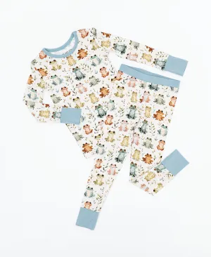 The Sleepy Sloth Froggin' Awesome Frog Print Two Piece Jammies Pajamas