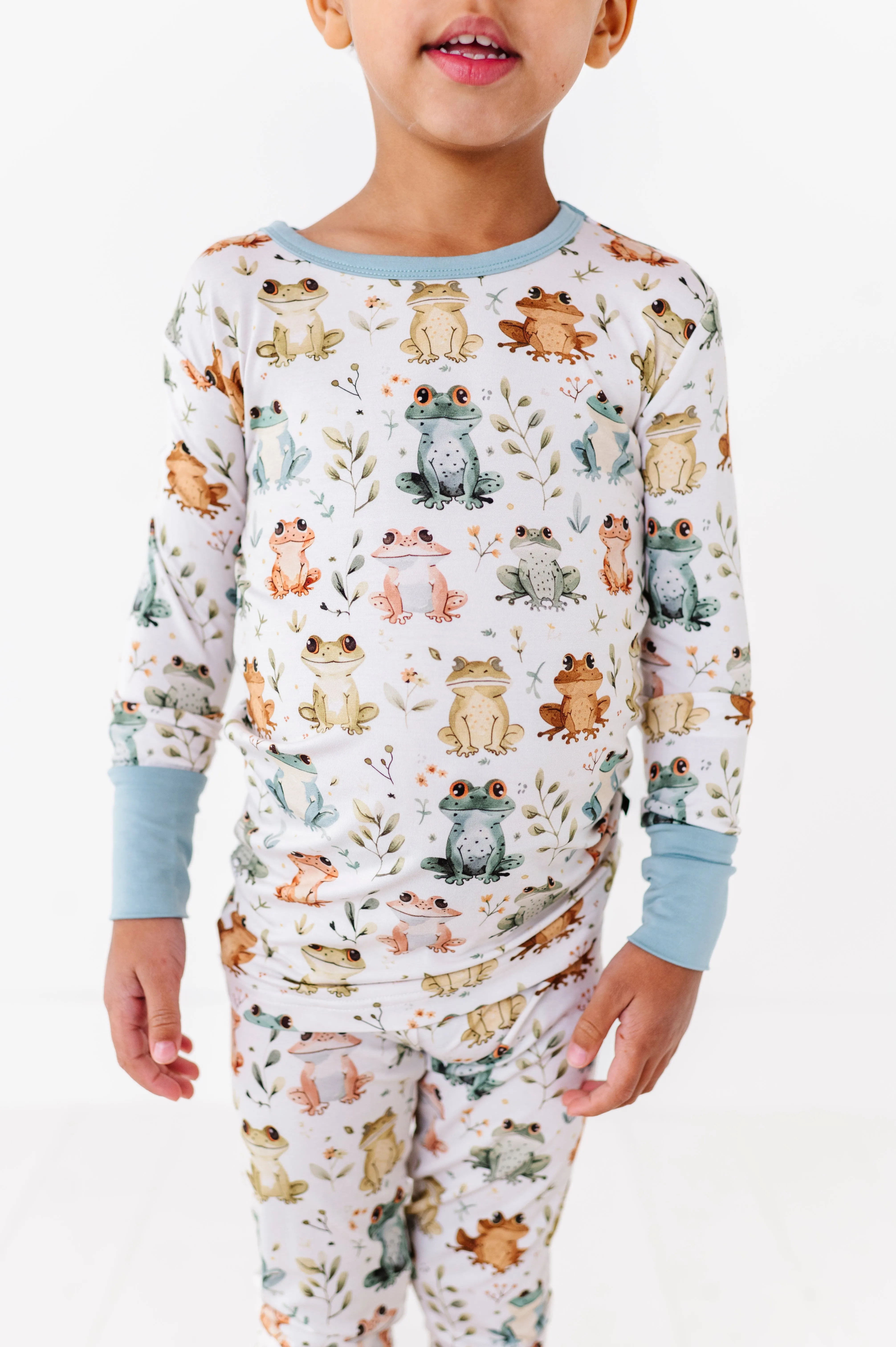 The Sleepy Sloth Froggin' Awesome Frog Print Two Piece Jammies Pajamas